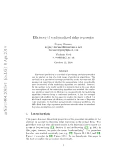 Efficiency of conformalized ridge regression