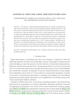 Statistical Tests for Large Tree-structured Data