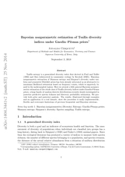 Bayesian nonparametric estimation of Tsallis diversity indices under
  Gnedin-Pitman priors