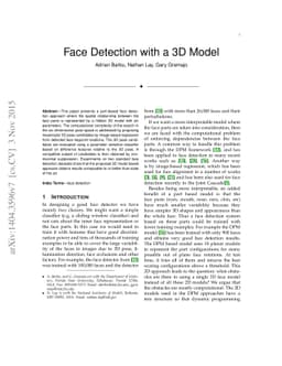Face Detection with a 3D Model
