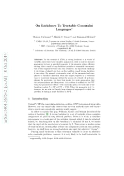On Backdoors To Tractable Constraint Languages