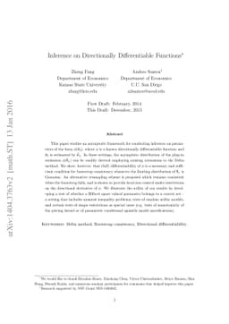 Inference on Directionally Differentiable Functions
