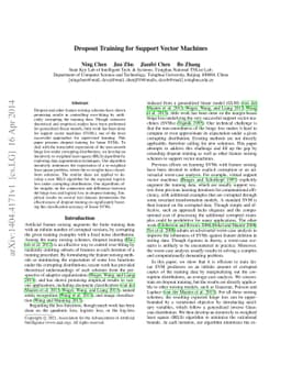 Dropout Training for Support Vector Machines