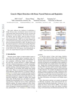 Generic Object Detection With Dense Neural Patterns and Regionlets