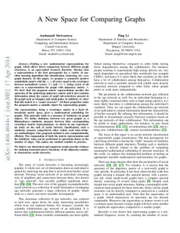 A New Space for Comparing Graphs