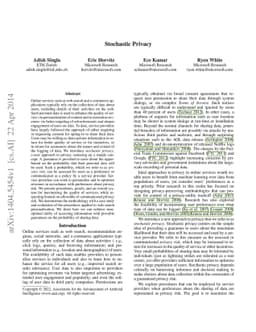 Stochastic Privacy