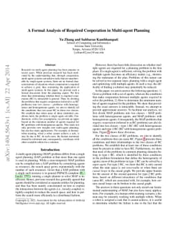 A Formal Analysis of Required Cooperation in Multi-agent Planning