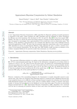 Approximate Bayesian Computation by Subset Simulation