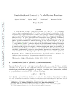 Quadratization of Symmetric Pseudo-Boolean Functions