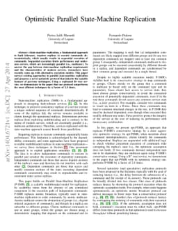 Optimistic Parallel State-Machine Replication