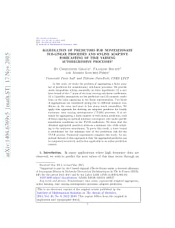 Aggregation of predictors for nonstationary sub-linear processes and
  online adaptive forecasting of time varying autoregressive processes
