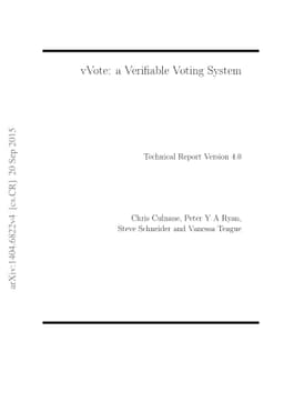 vVote: a Verifiable Voting System