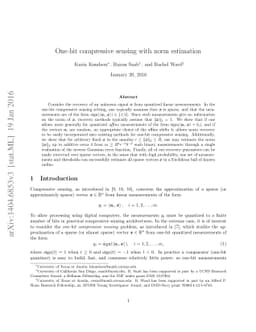 One-bit compressive sensing with norm estimation