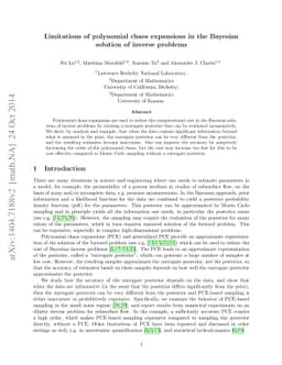 Limitations of polynomial chaos expansions in the Bayesian solution of
  inverse problems