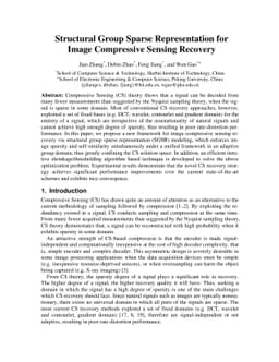 Structural Group Sparse Representation for Image Compressive Sensing
  Recovery