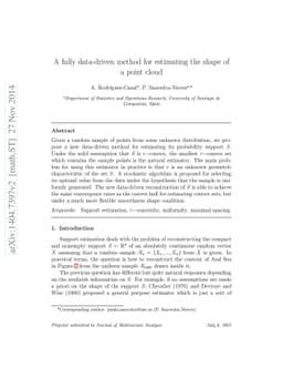A fully data-driven method for estimating the shape of a point cloud