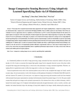 Image Compressive Sensing Recovery Using Adaptively Learned Sparsifying
  Basis via L0 Minimization