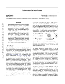Exchangeable Variable Models