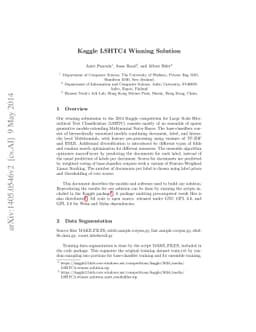 Kaggle LSHTC4 Winning Solution