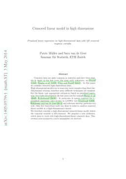 Censored linear model in high dimensions