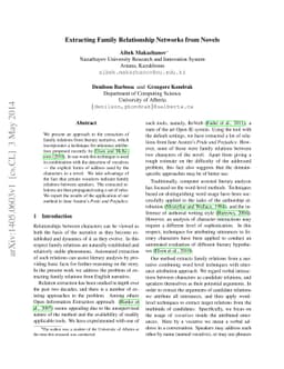 Extracting Family Relationship Networks from Novels