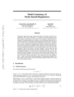 Model Consistency of Partly Smooth Regularizers