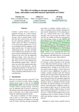 The effect of wording on message propagation: Topic- and
  author-controlled natural experiments on Twitter
