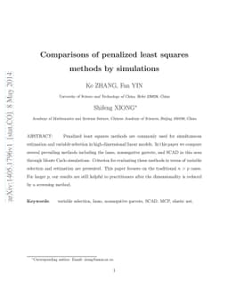 Comparisons of penalized least squares methods by simulations