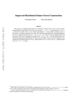 Improved Distributed Steiner Forest Construction