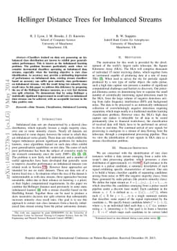 Hellinger Distance Trees for Imbalanced Streams