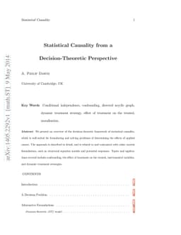 Statistical Causality from a Decision-Theoretic Perspective