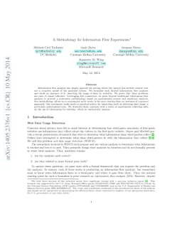 A Methodology for Information Flow Experiments