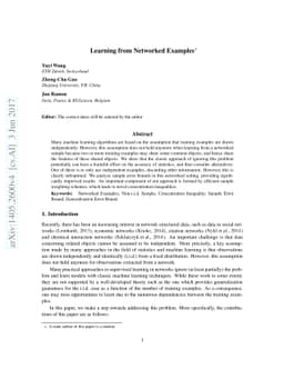 Learning from networked examples