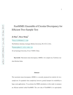 FastMMD: Ensemble of Circular Discrepancy for Efficient Two-Sample Test