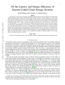 On the Latency and Energy Efficiency of Erasure-Coded Cloud Storage
  Systems