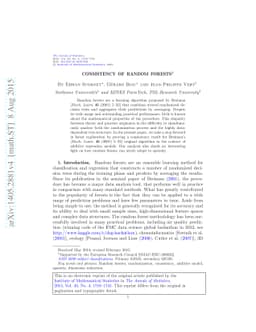 Consistency of random forests