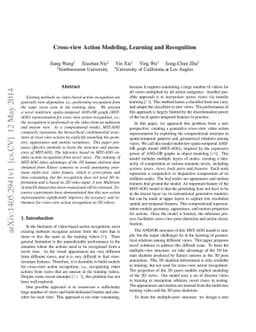 Cross-view Action Modeling, Learning and Recognition