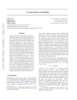 Circulant Binary Embedding