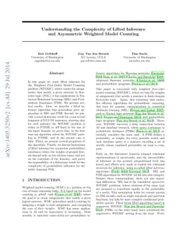 Understanding the Complexity of Lifted Inference and Asymmetric Weighted
  Model Counting
