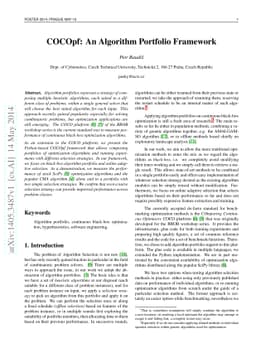 COCOpf: An Algorithm Portfolio Framework