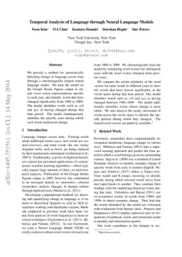 Temporal Analysis of Language through Neural Language Models