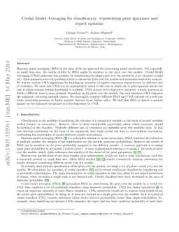Credal Model Averaging for classification: representing prior ignorance
  and expert opinions
