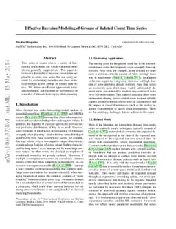 Effective Bayesian Modeling of Groups of Related Count Time Series