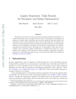 Logistic Regression: Tight Bounds for Stochastic and Online Optimization