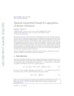 Optimal exponential bounds for aggregation of density estimators