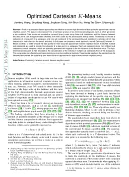 Optimized Cartesian $K$-Means