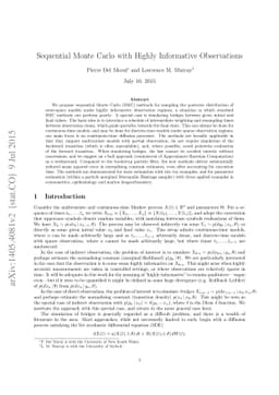 Sequential Monte Carlo with Highly Informative Observations