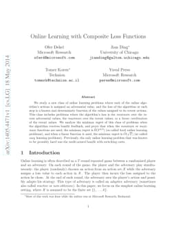 Online Learning with Composite Loss Functions