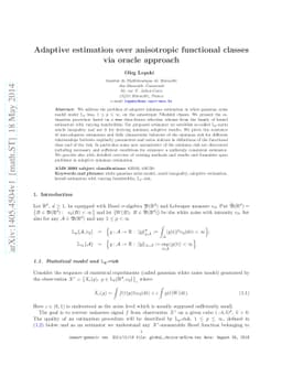 Adaptive estimation over anisotropic functional classes via oracle
  approach