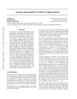 Gaussian Approximation of Collective Graphical Models